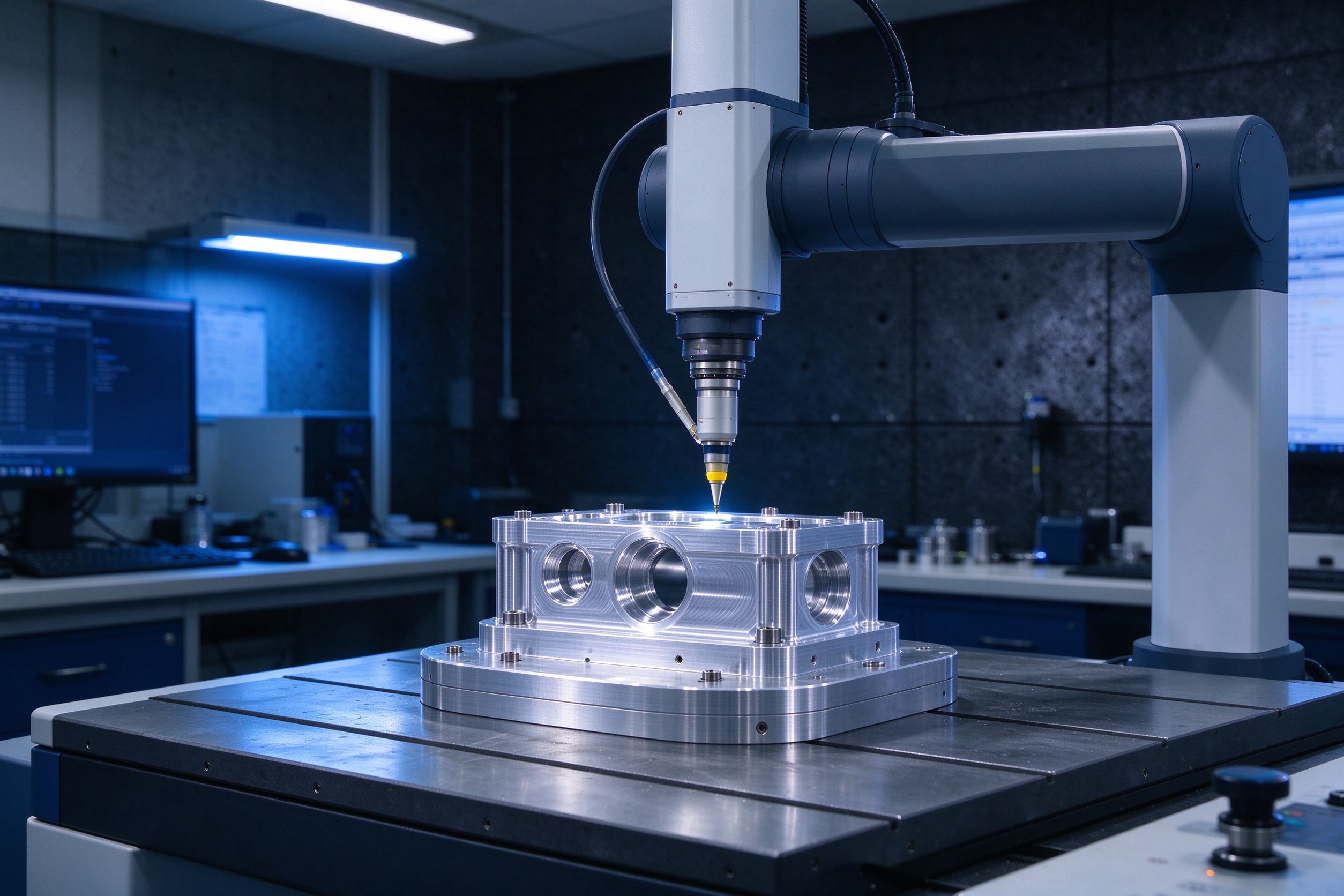 CMM inspecting a precision part